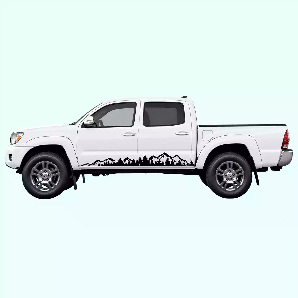 2005-2015 Toyota Tacoma Adventure Side Stripes Vinyl Graphics Kit Black