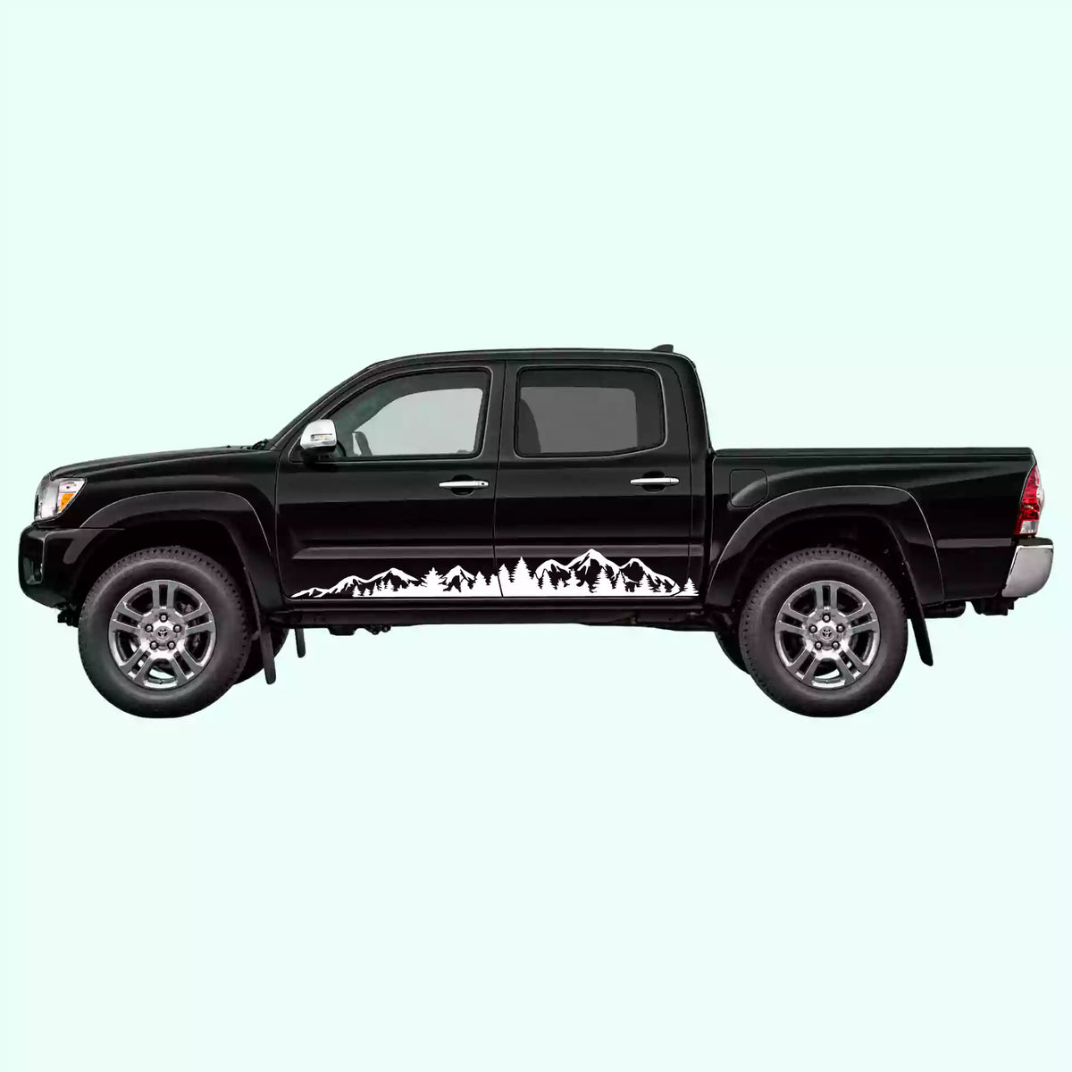 2005-2015 Toyota Tacoma Adventure Side Stripes Vinyl Graphics Kit White