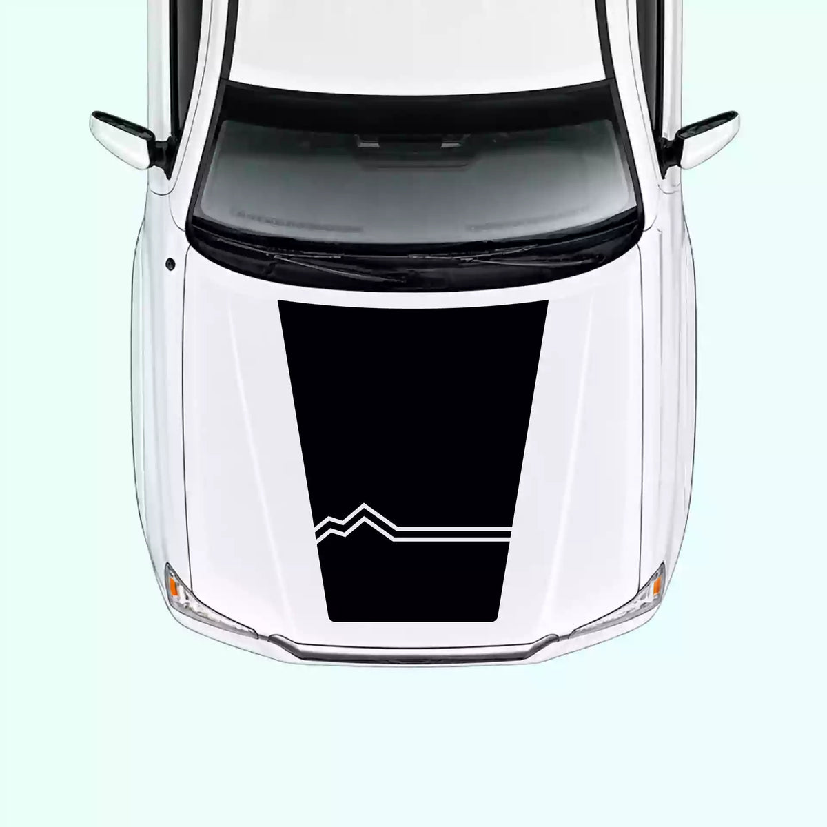 2005-2015 Toyota Tacoma Mountain Line Hood Decals Vinyl Graphics Kit Black