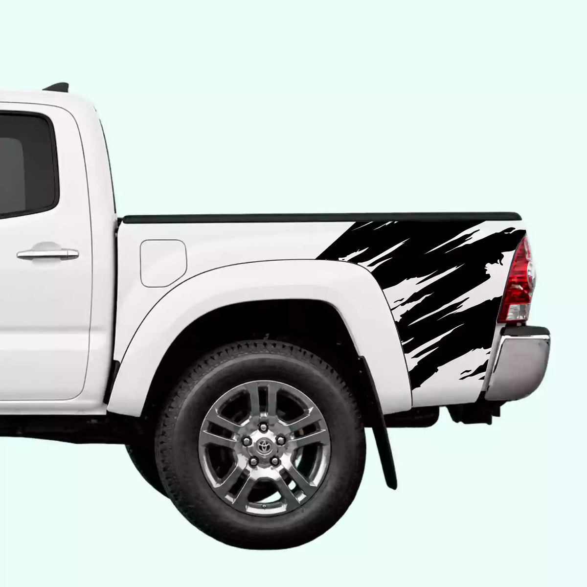 2005-2015 Toyota Tacoma Torn Bed Decals Vinyl Graphics Kit Black