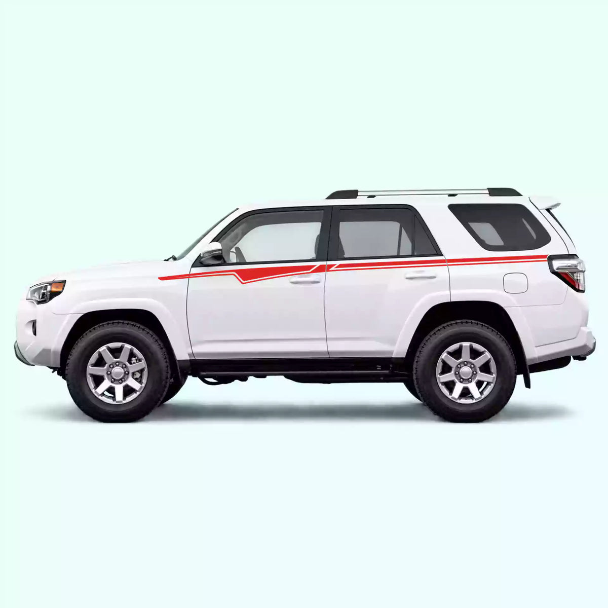 2010-2024 Toyota 4Runner Belt Line Side Decals Vinyl Graphics Kit Red