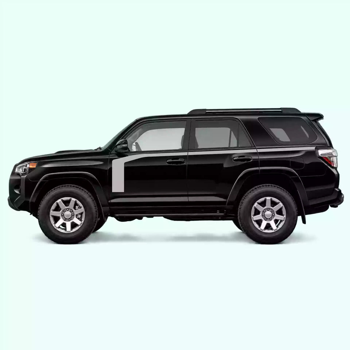 2010-2024 Toyota 4Runner Hockey Stick Side Stripes Vinyl Graphics Kit Gray