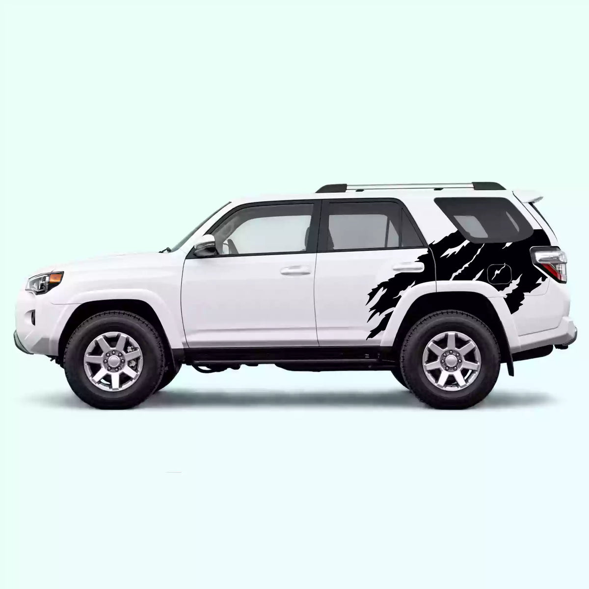2010-2024 Toyota 4Runner Torn Off Road Decals Vinyl Graphics Kit Black