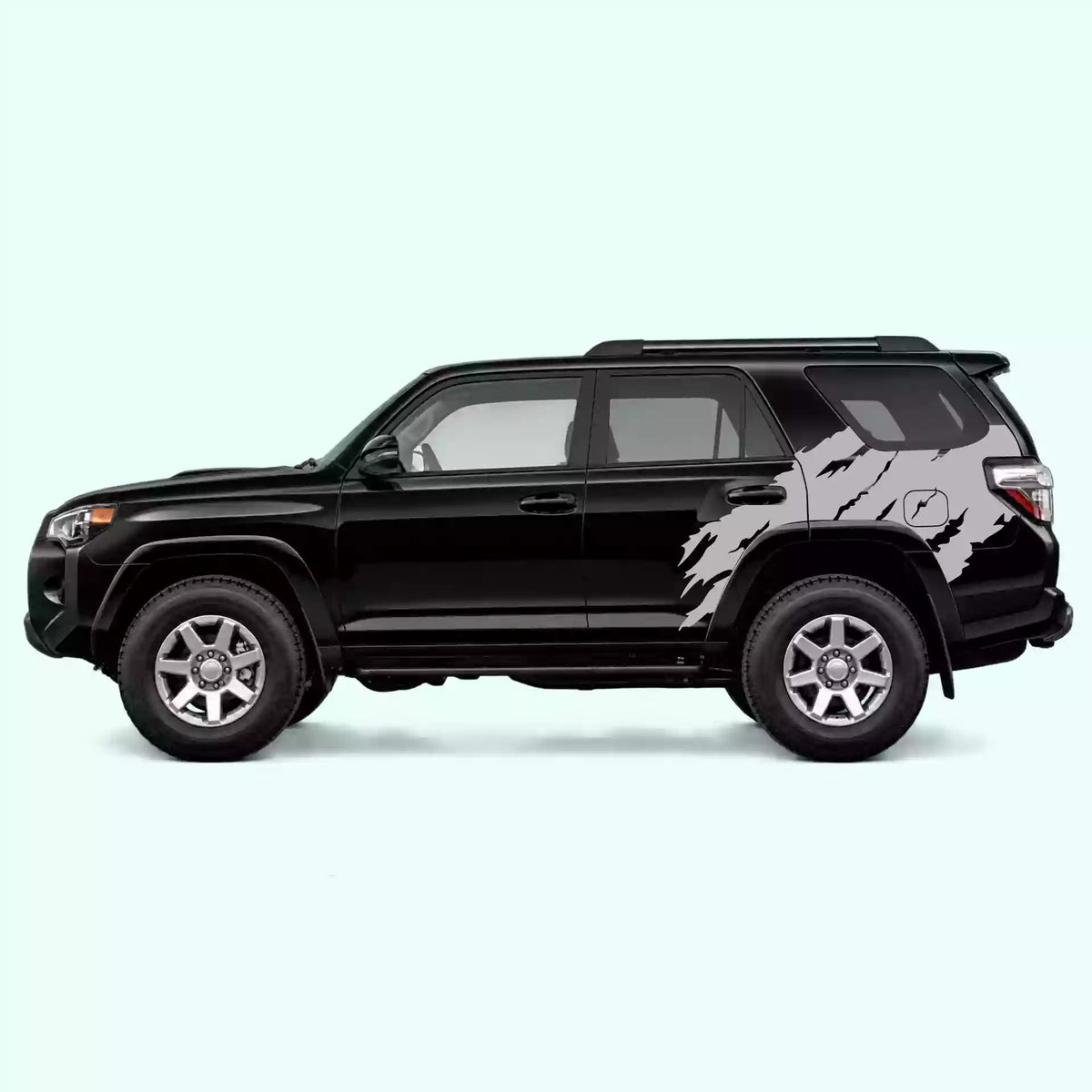 2010-2024 Toyota 4Runner Torn Off Road Decals Vinyl Graphics Kit Gray