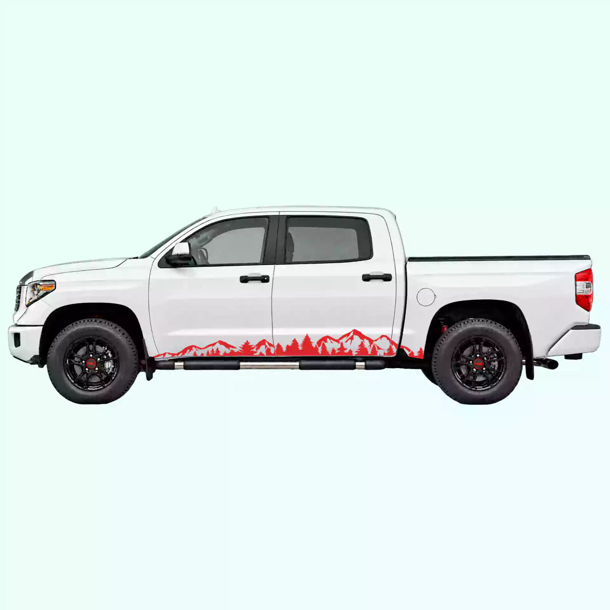 2014-2021 Toyota Tundra Adventure Side Stripes Vinyl Graphics Kit red
