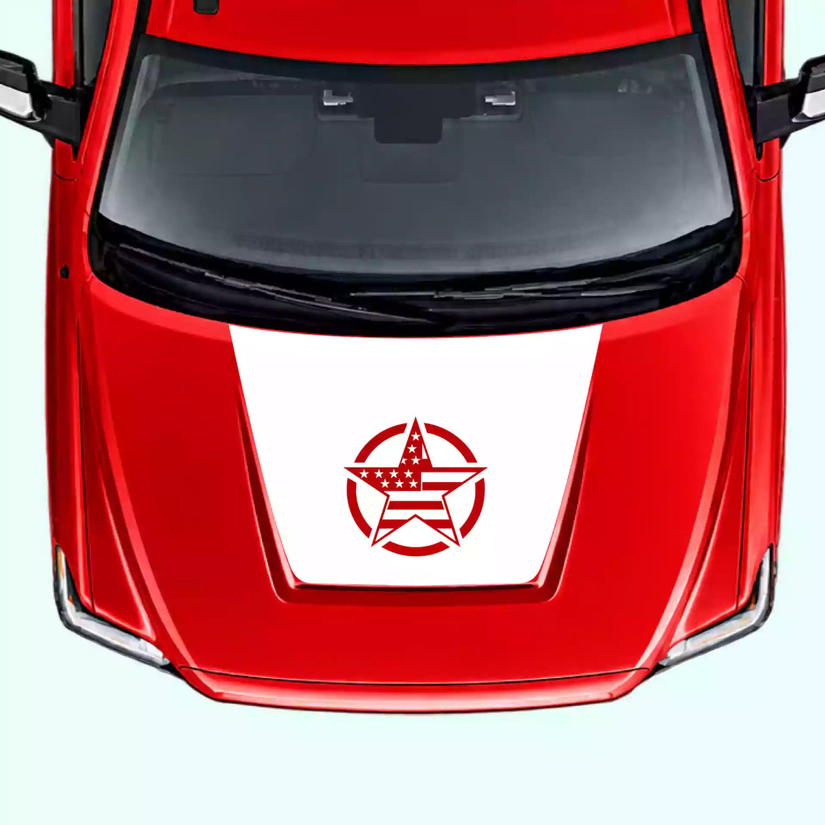 2014-2021 Toyota Tundra Army Star Hood Decal Vinyl Graphics Kit white