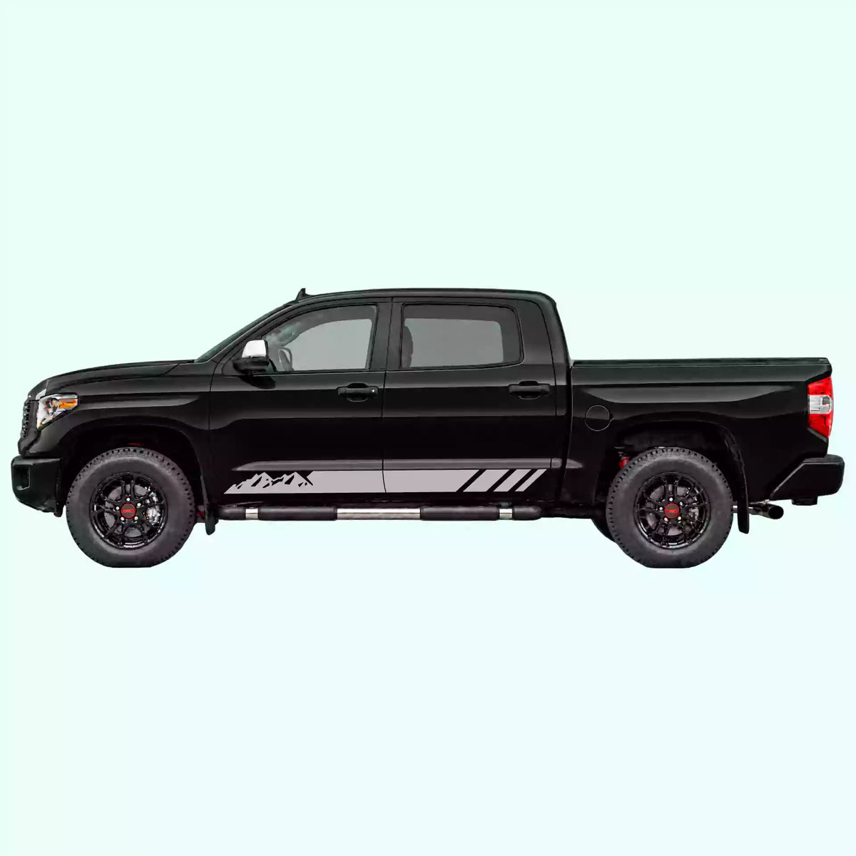 2014-2021 Toyota Tundra Mountain Side Stripes Vinyl Graphics Kit gray