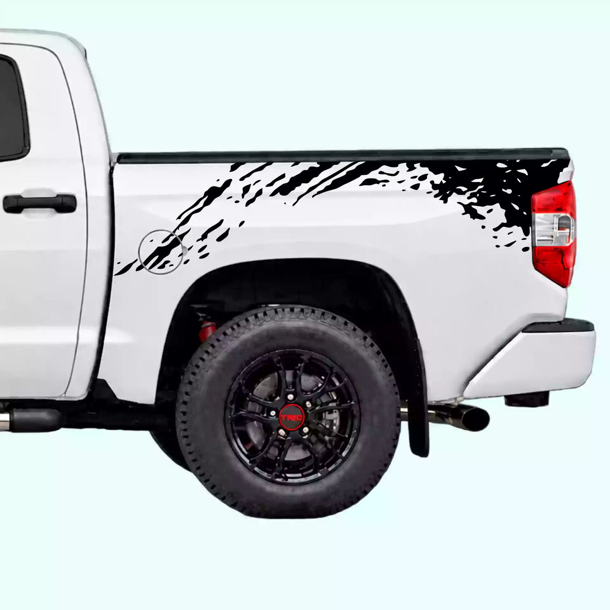 2014-2021 Toyota Tundra Mud Splash Bed Decals Vinyl Graphics Kit black