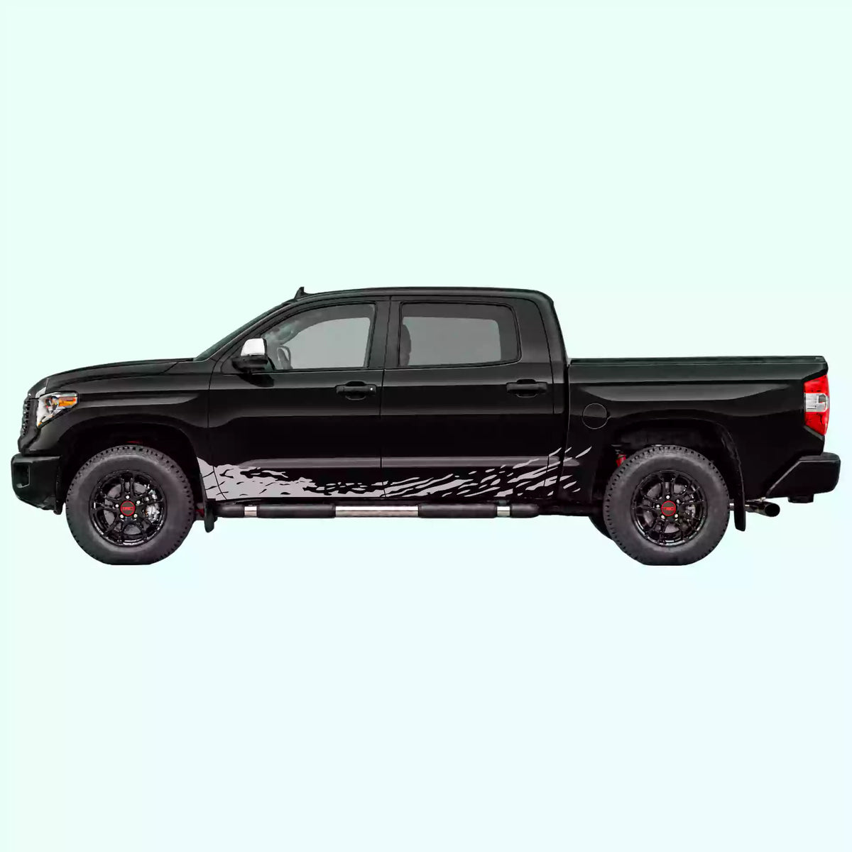 2014-2021 Toyota Tundra Mud Splash Rocker Stripes Vinyl Graphics Kit gray