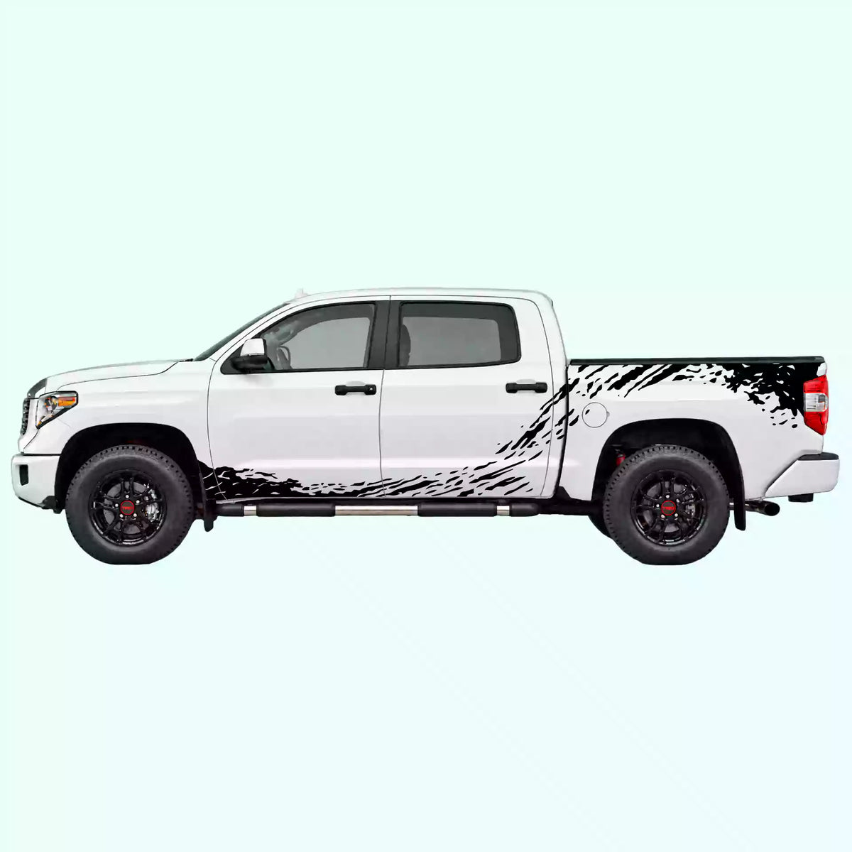 2014-2021 Toyota Tundra Mud Splash Rocker & Bed Decals Vinyl Graphics Kit black