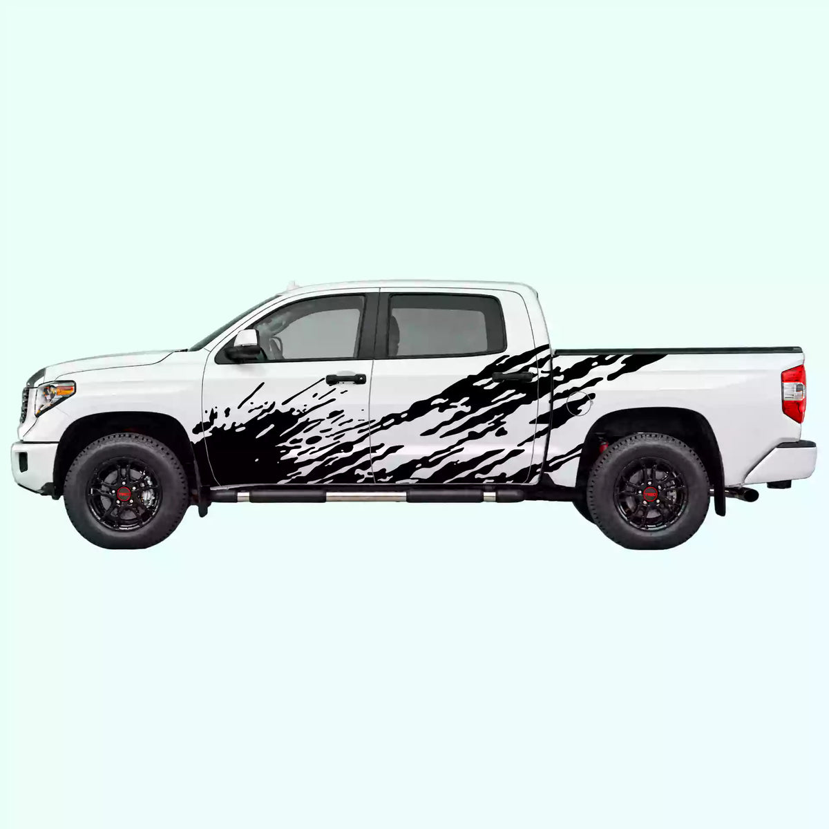 2014-2021 Toyota Tundra Mud Splash Side Decals Vinyl Graphics Kit black