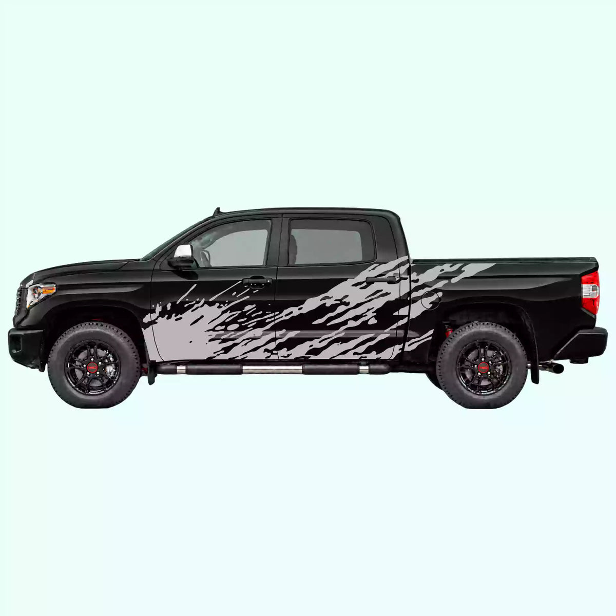 2014-2021 Toyota Tundra Mud Splash Side Decals Vinyl Graphics Kit gray