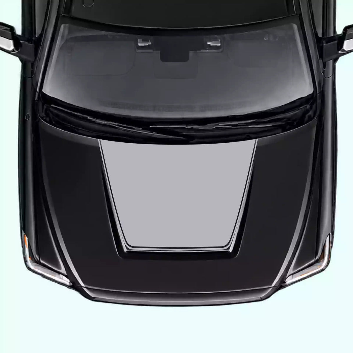 2014-2021 Toyota Tundra Pinstripe Hood Decal Vinyl Graphics Kit gray