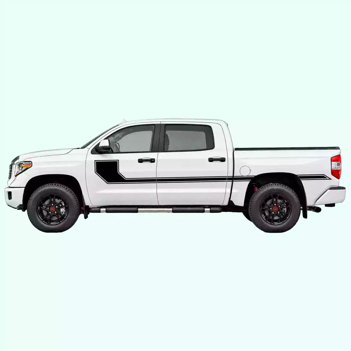 2014-2021 Toyota Tundra Side Line Stripes Vinyl Graphics Kit black