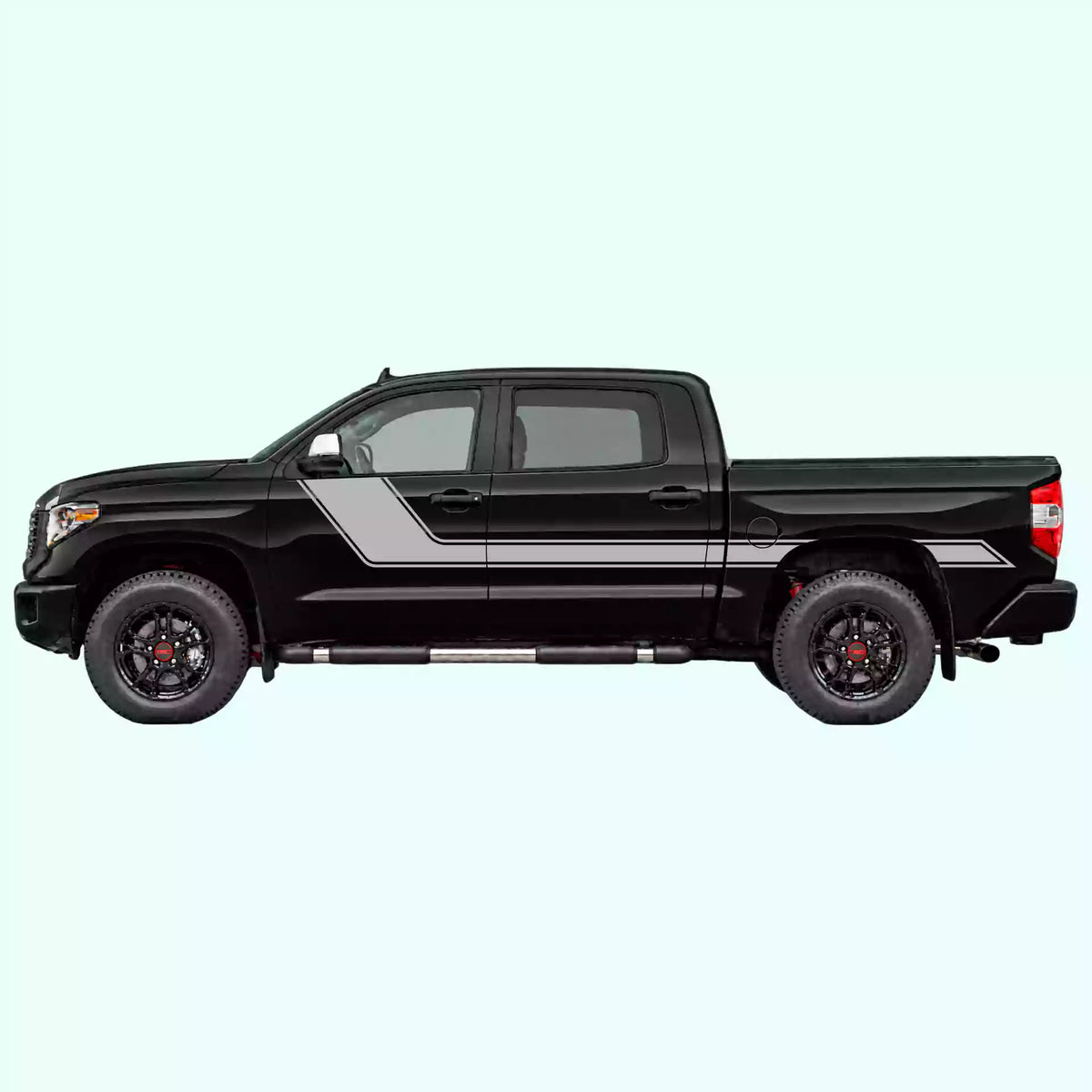 2014-2021 Toyota Tundra Side Rally Stripes Vinyl Graphics Kit gray