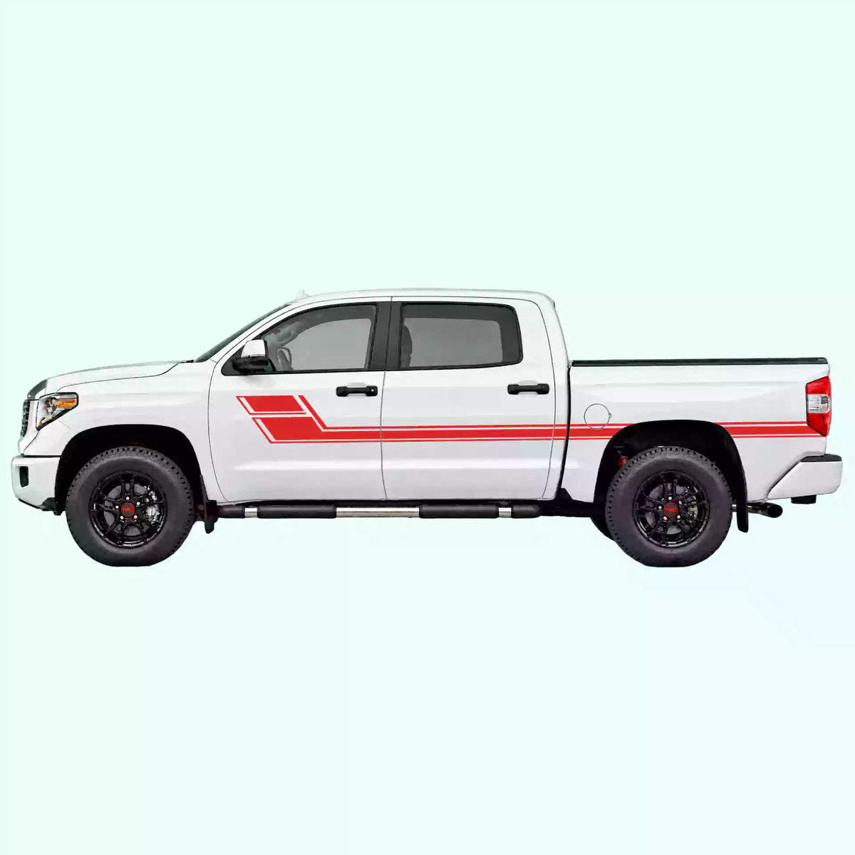 2014-2021 Toyota Tundra Side Stripes Vinyl Graphics Kit red