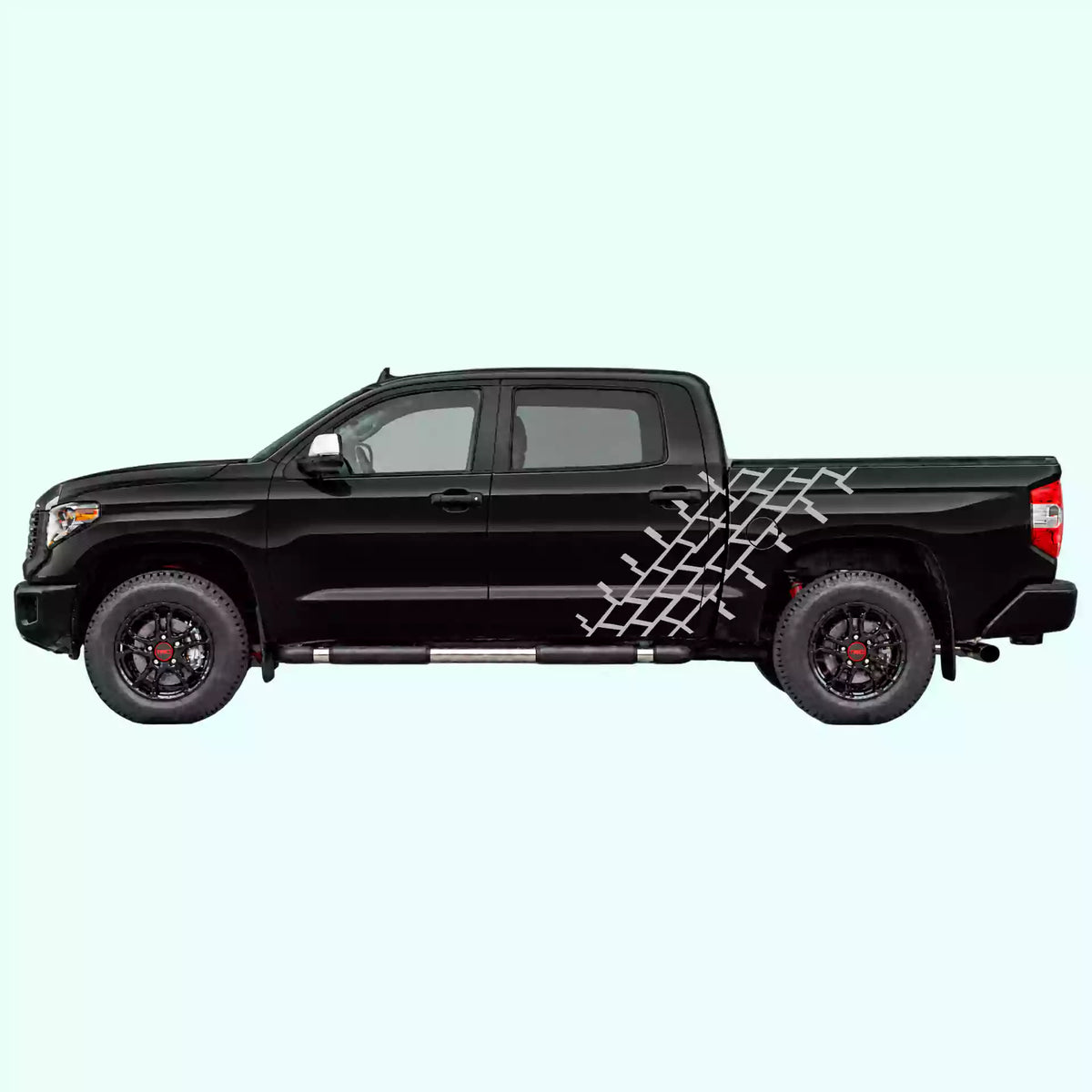 2014-2021 Toyota Tundra Tire Tread Side Decals Vinyl Graphics Kit gray
