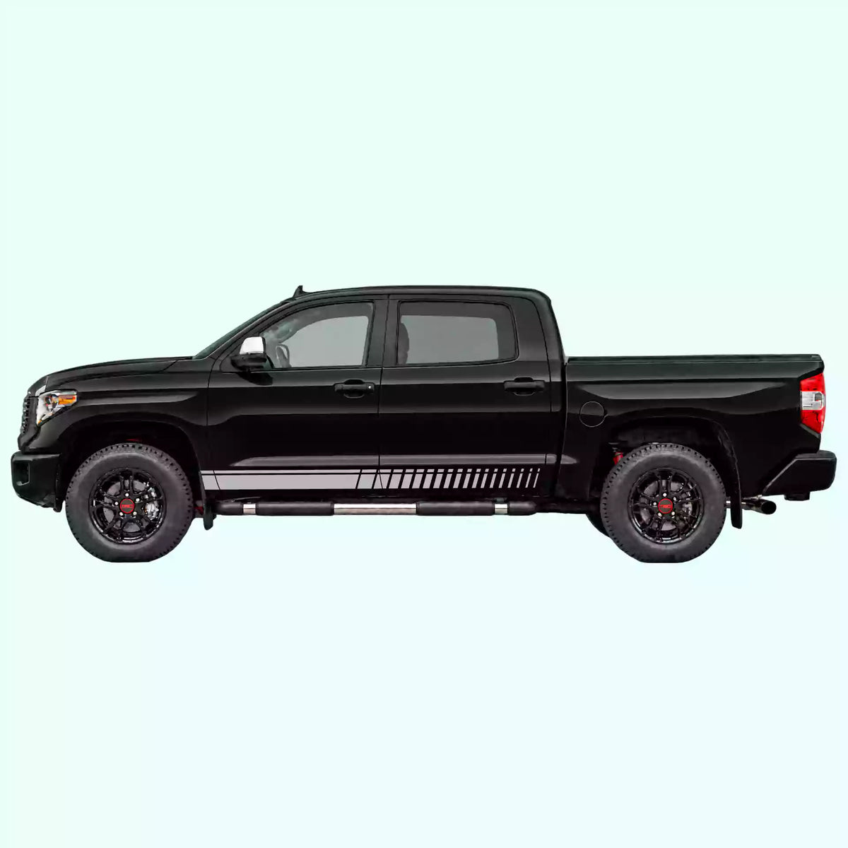 2014-2021 Toyota Tundra Top Pin Stripe Rocker Vinyl Graphics Kit gray