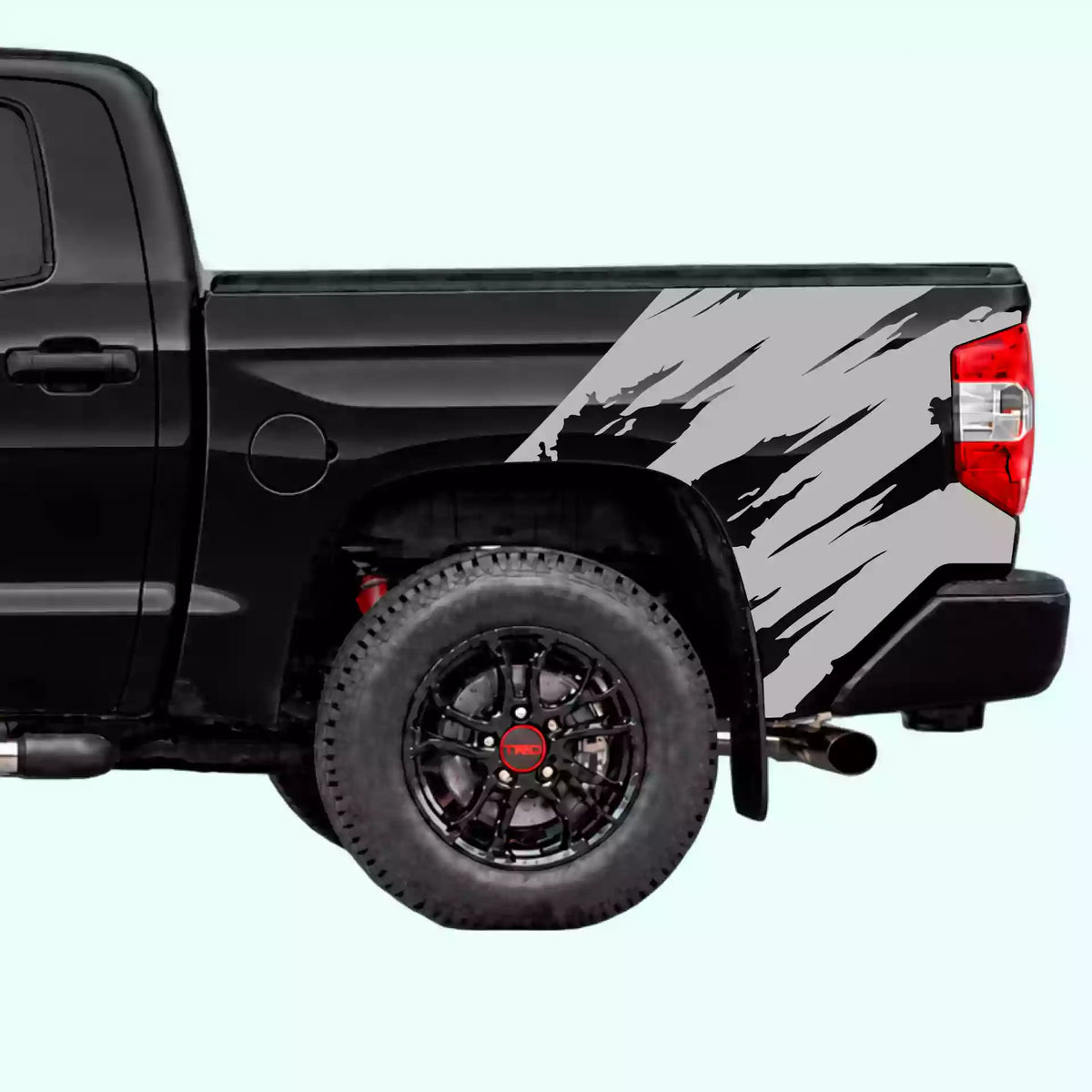 2014-2021 Toyota Tundra Torn Bed Decals Vinyl Graphics Kit gray