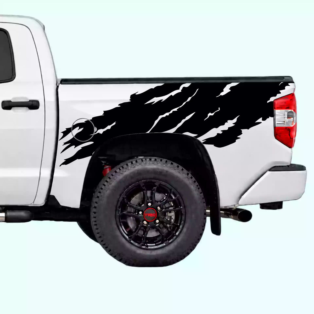 2014-2021 Toyota Tundra Torn Off Road Bed Decals Vinyl Graphics Kit black