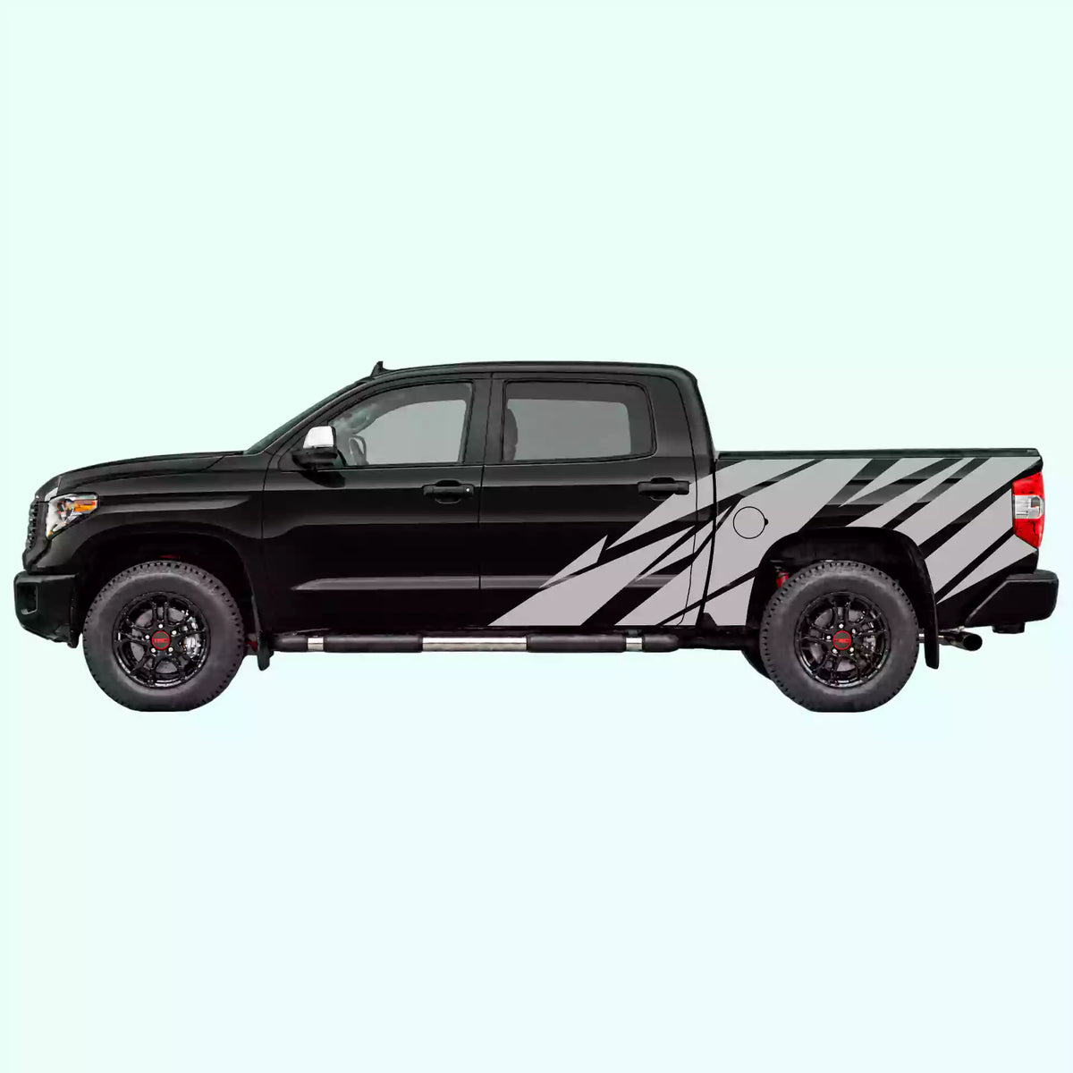 2014-2021 Toyota Tundra Warlord Side Decals Vinyl Graphics Kit gray