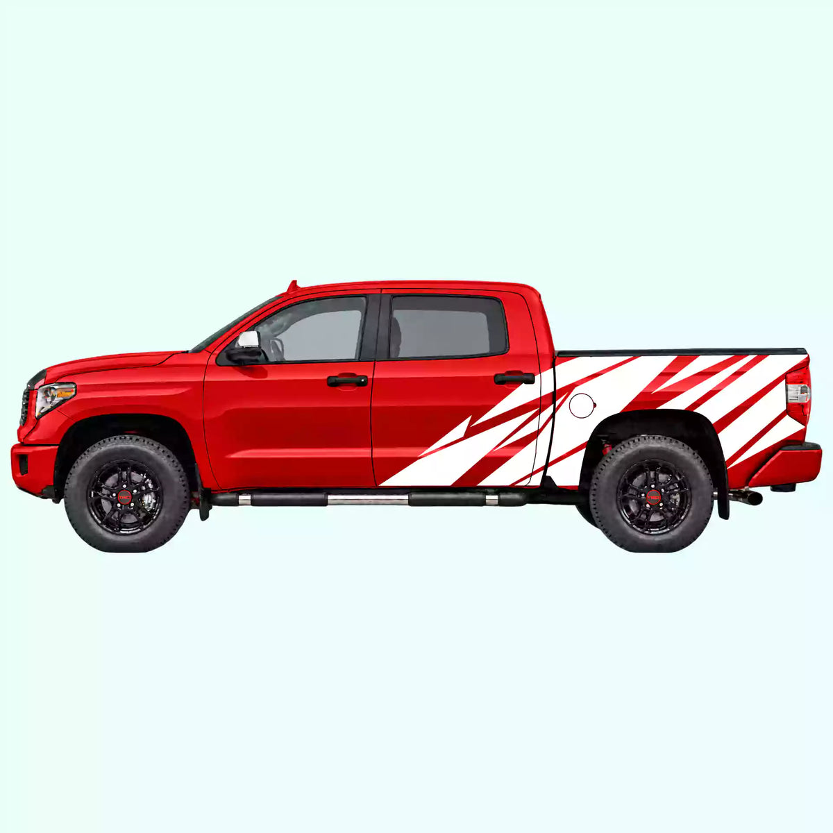 2014-2021 Toyota Tundra Warlord Side Decals Vinyl Graphics Kit white