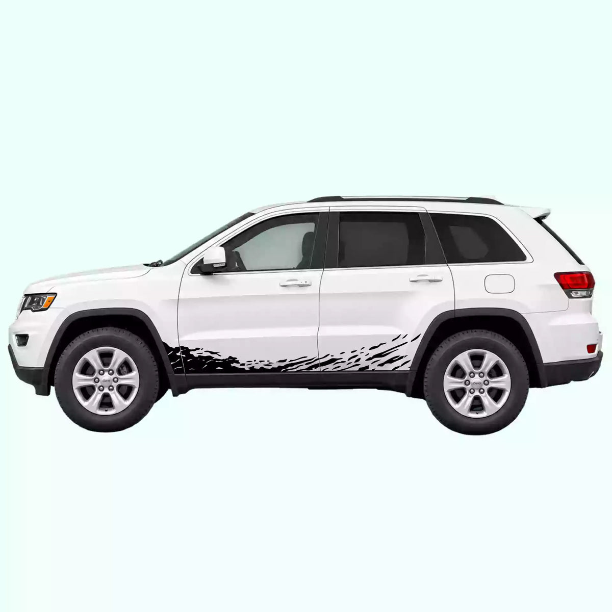 2014-2022 Jeep Grand Cherokee Mud Splash Rocker Stripes Vinyl Graphics Kit