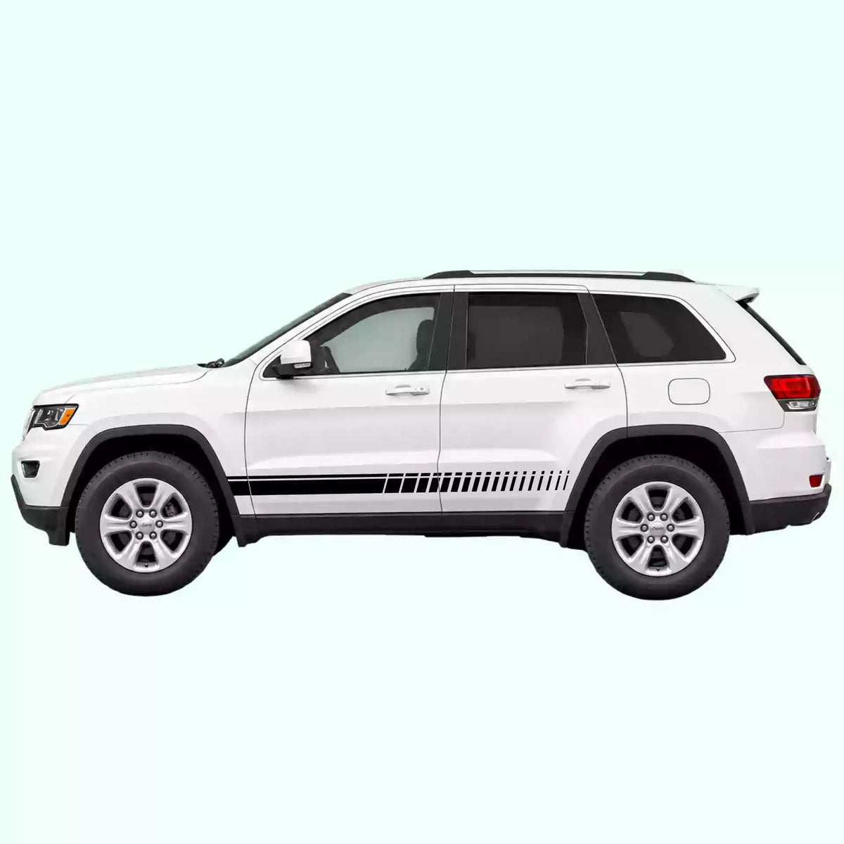 2014-2022 Jeep Grand Cherokee Top Pin Stripe Rocker Vinyl Graphics Kit