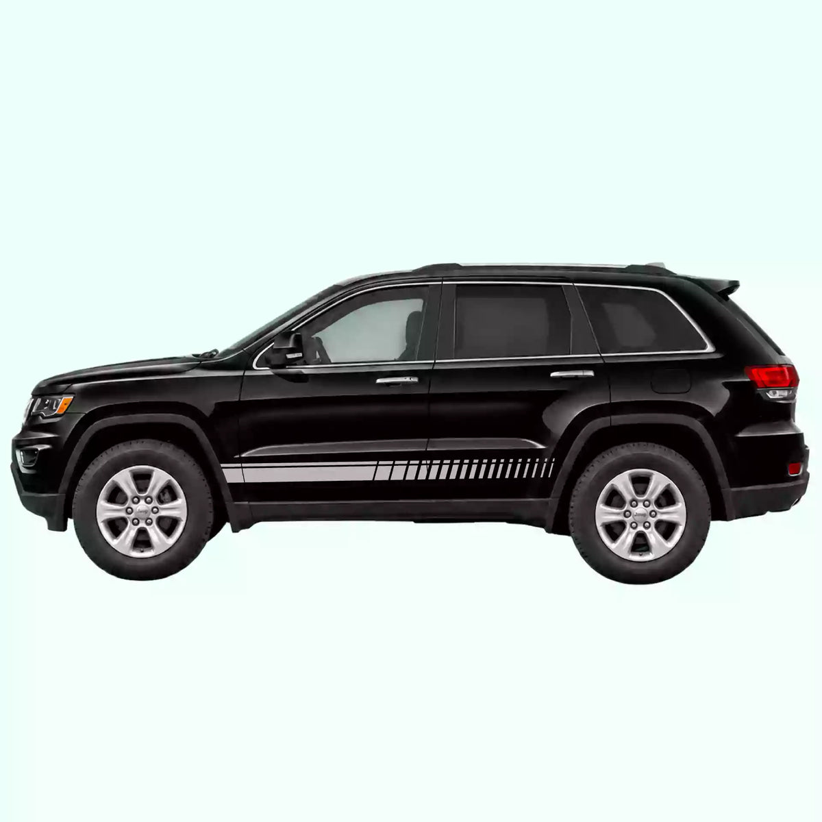 2014-2022 Jeep Grand Cherokee Top Pin Stripe Rocker Vinyl Graphics Kit