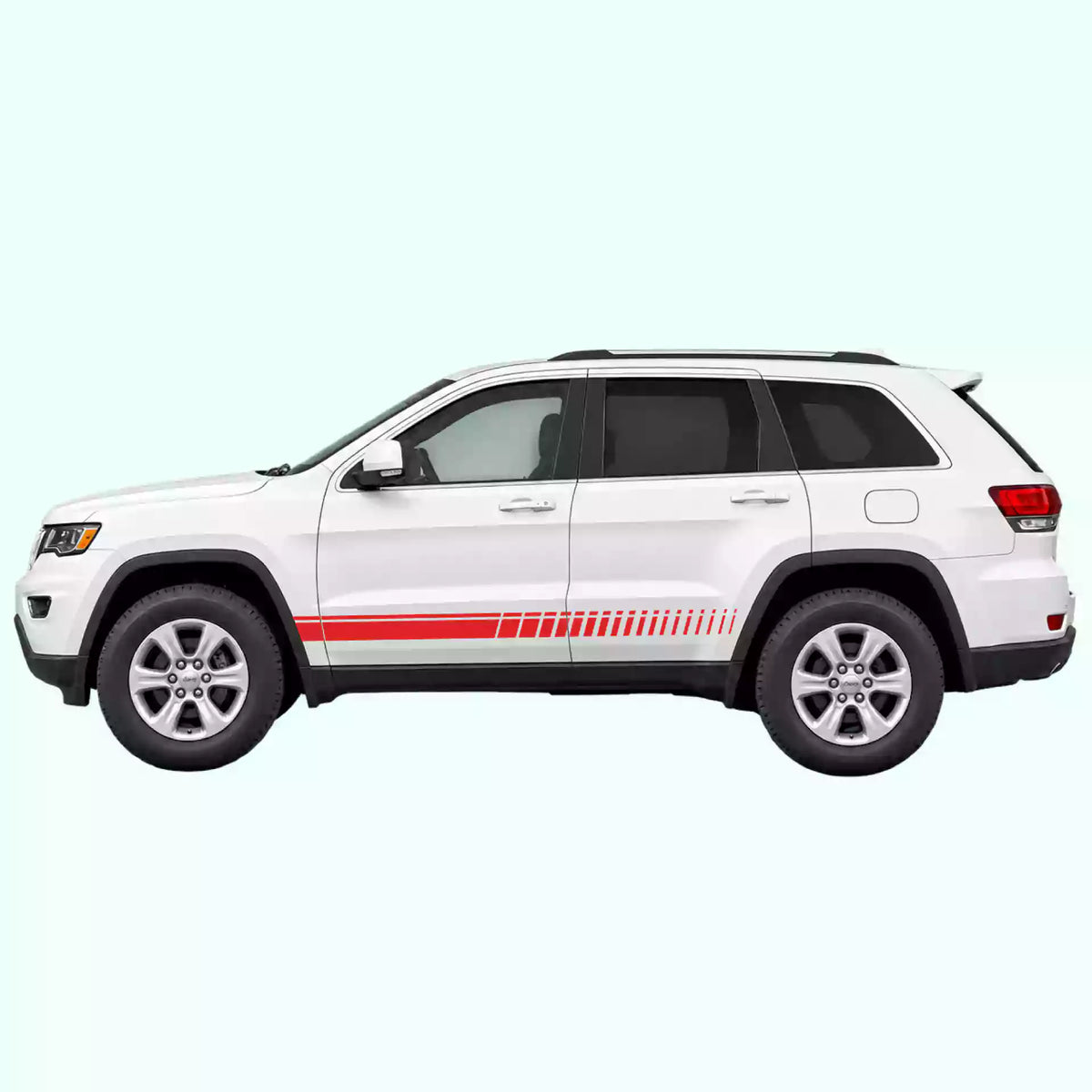 2014-2022 Jeep Grand Cherokee Top Pin Stripe Rocker Vinyl Graphics Kit