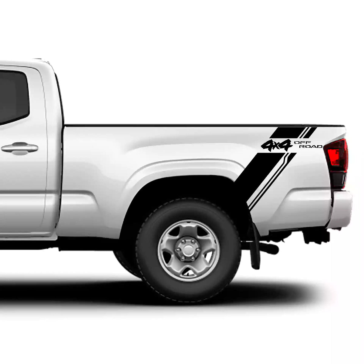 2016-2023 Toyota Tacoma 4x4 Bed Stripes Vinyl Graphics Kit black