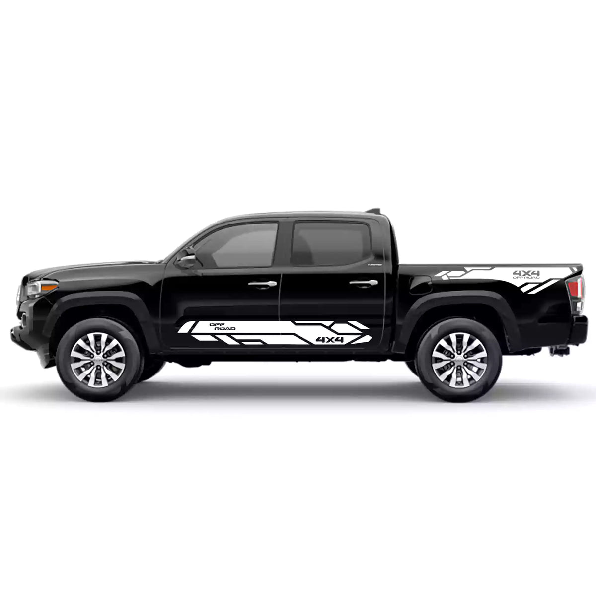 2016-2023 Toyota Tacoma Rugged X 4X4 Side Decals Vinyl Graphics Kit white