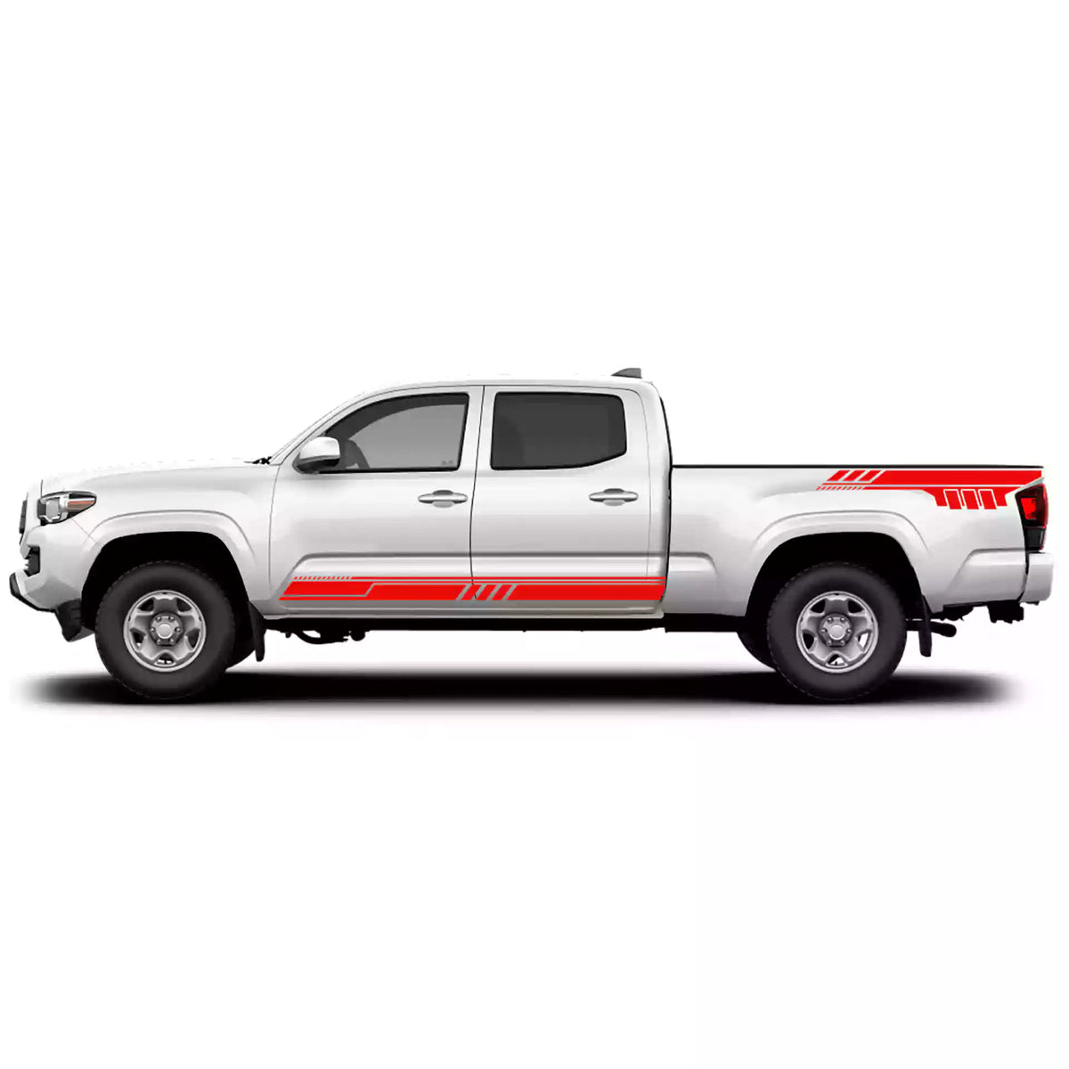 2016-2023 Toyota Tacoma Racing Stripes Vinyl Graphics Kit red