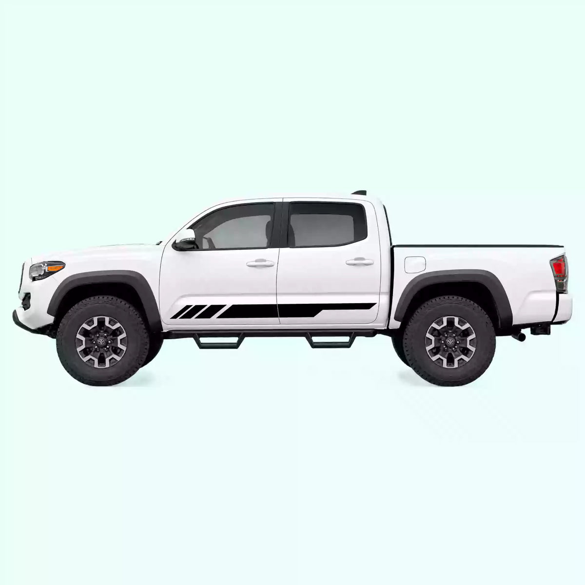 2016-2023 Toyota Tacoma Side Stripes Vinyl Graphics Kit black