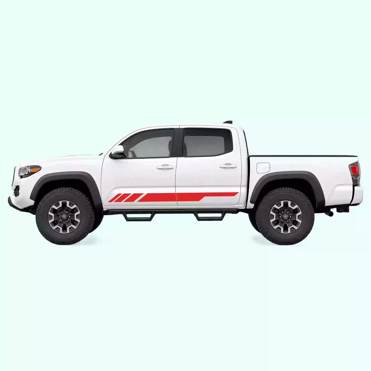 2016-2023 Toyota Tacoma Side Stripes Vinyl Graphics Kit red