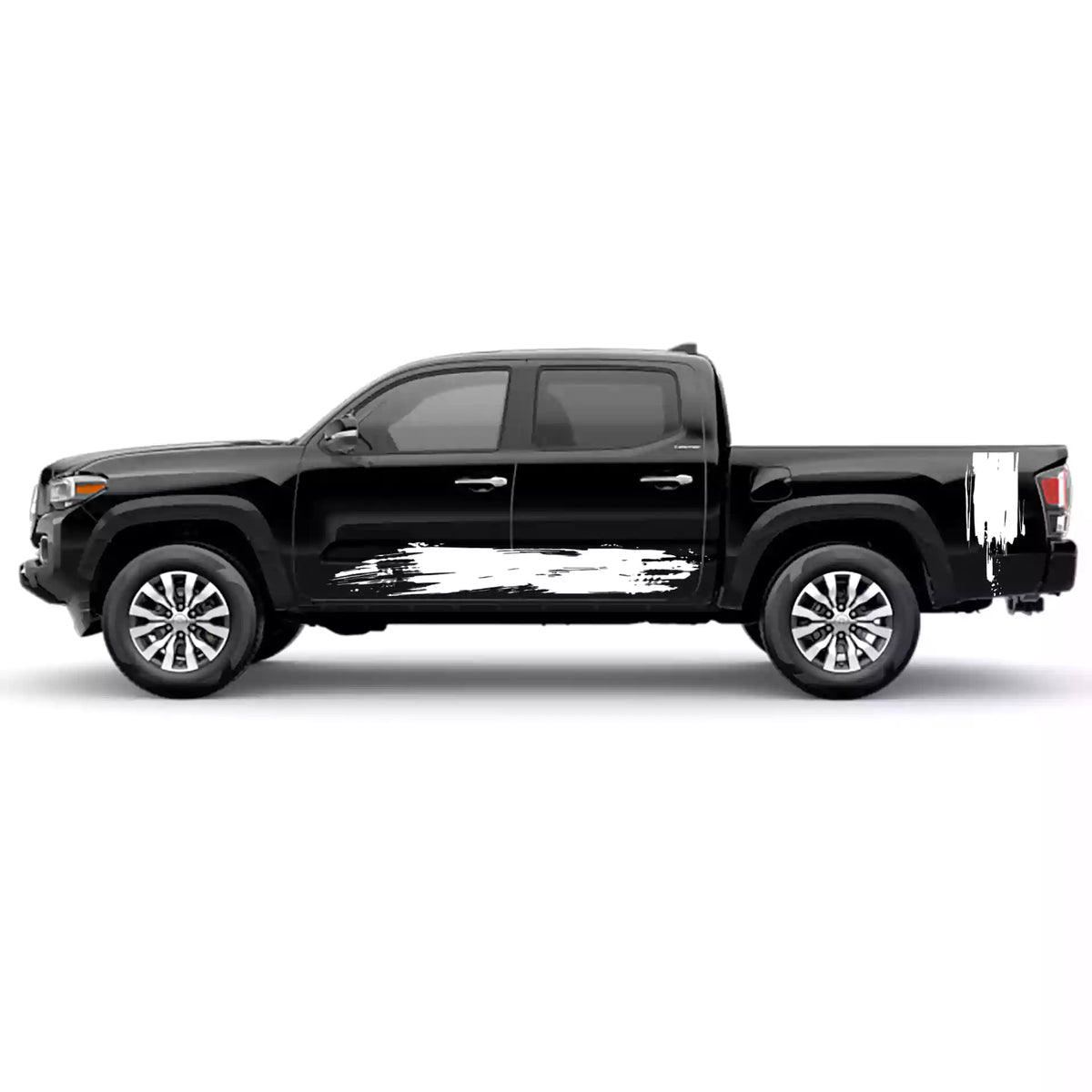 2016-2023 Toyota Tacoma Splash Rocker Stripes Vinyl Graphics Kit white