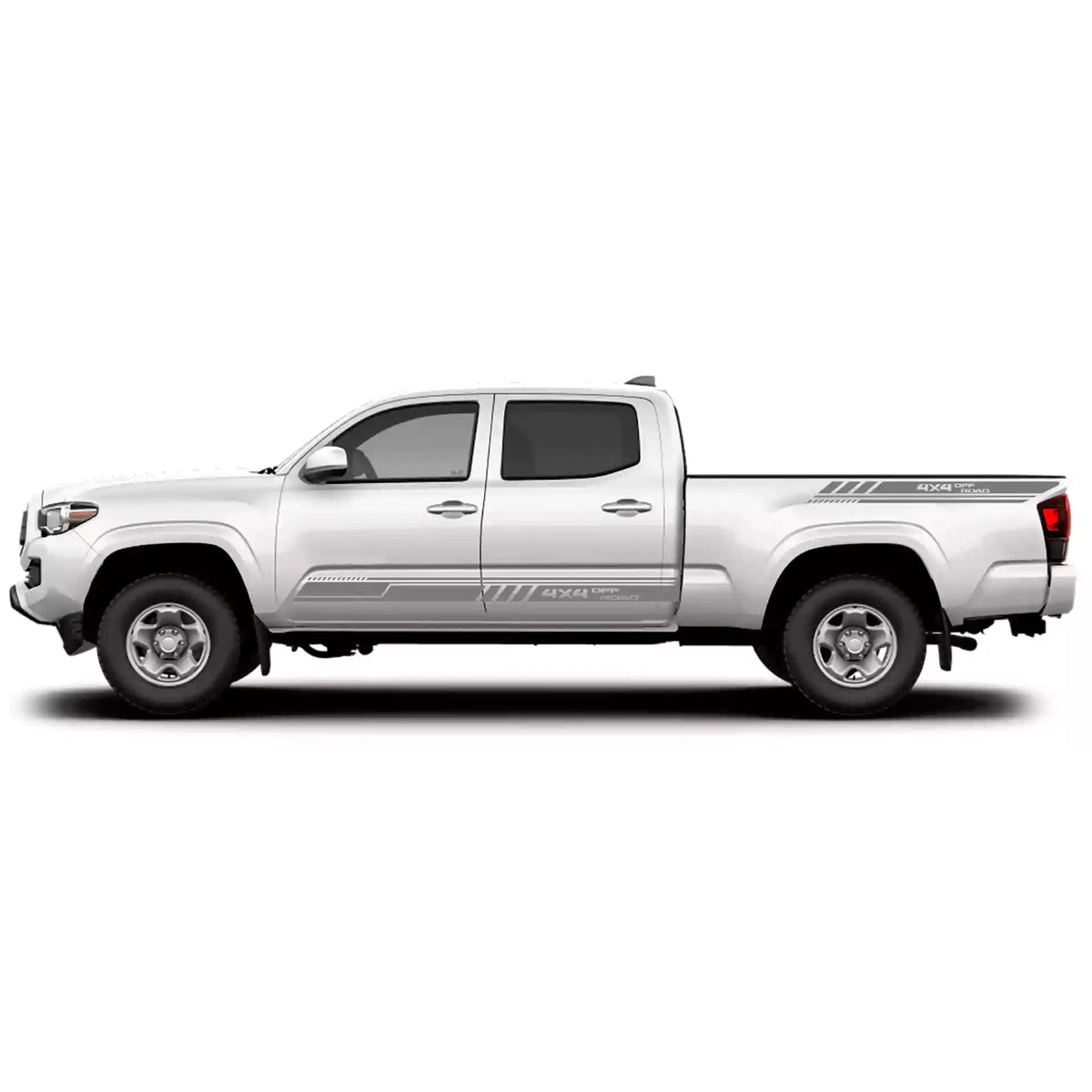 2016-2023 Toyota Tacoma TrailBlazer 4X4 Side Stripes Vinyl Graphics Kit gray