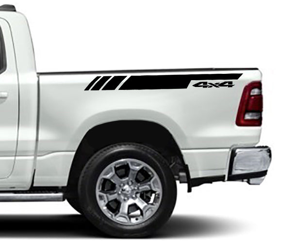 4x4 bed stripes for dodge ram 2018 to 2023 models