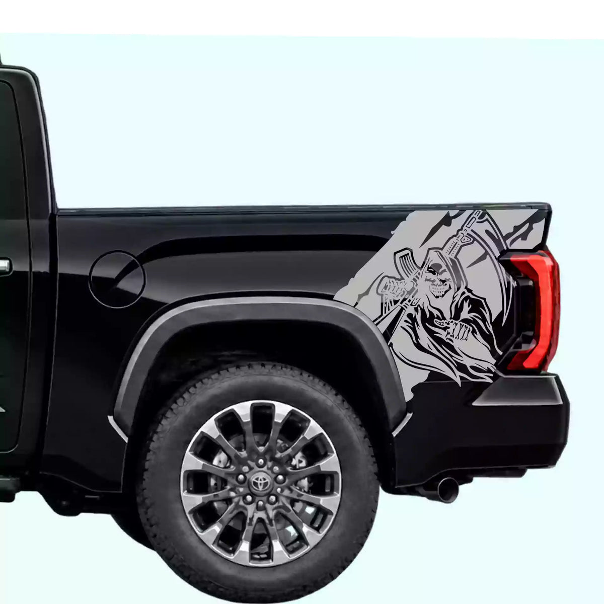3rd Gen Toyota Tundra Reaper Bed Decals Vinyl Graphics Kit Gray
