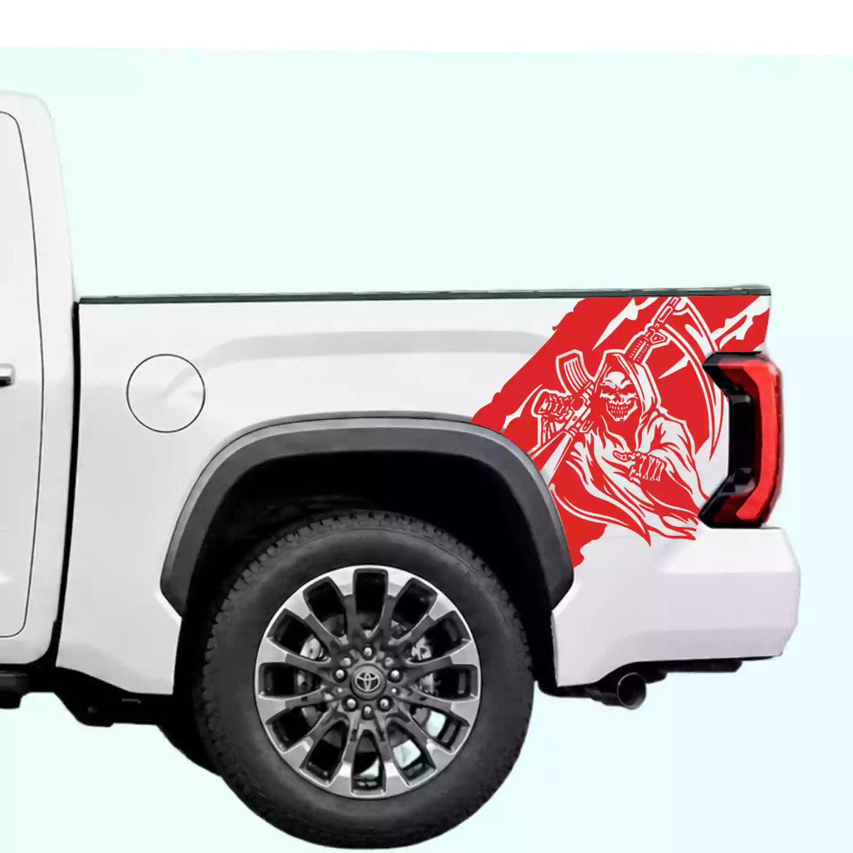 3rd Gen Toyota Tundra Reaper Bed Decals Vinyl Graphics Kit Red