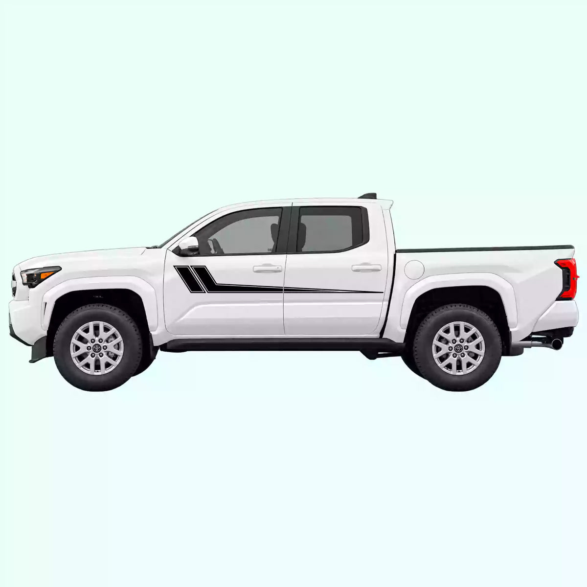 4th Gen Toyota Tacoma Hockey Side Stripes Vinyl Graphics Kit Black