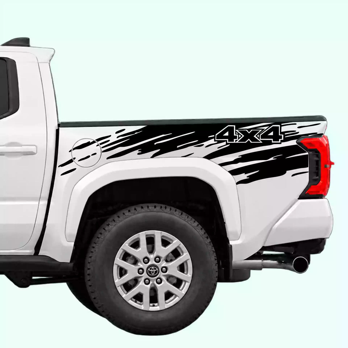 4th Gen Toyota Tacoma Mud Splash 4x4 Bed Decals Vinyl Graphics Kit Black