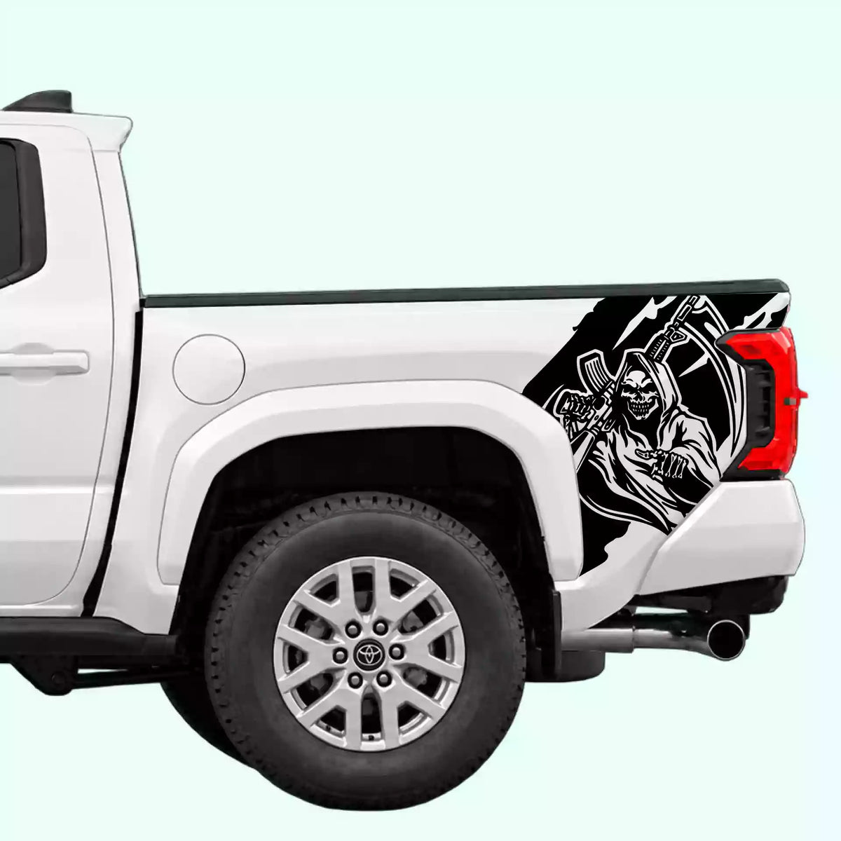 4th Gen Toyota Tacoma Reaper Bed Decals Vinyl Graphics Kit Black