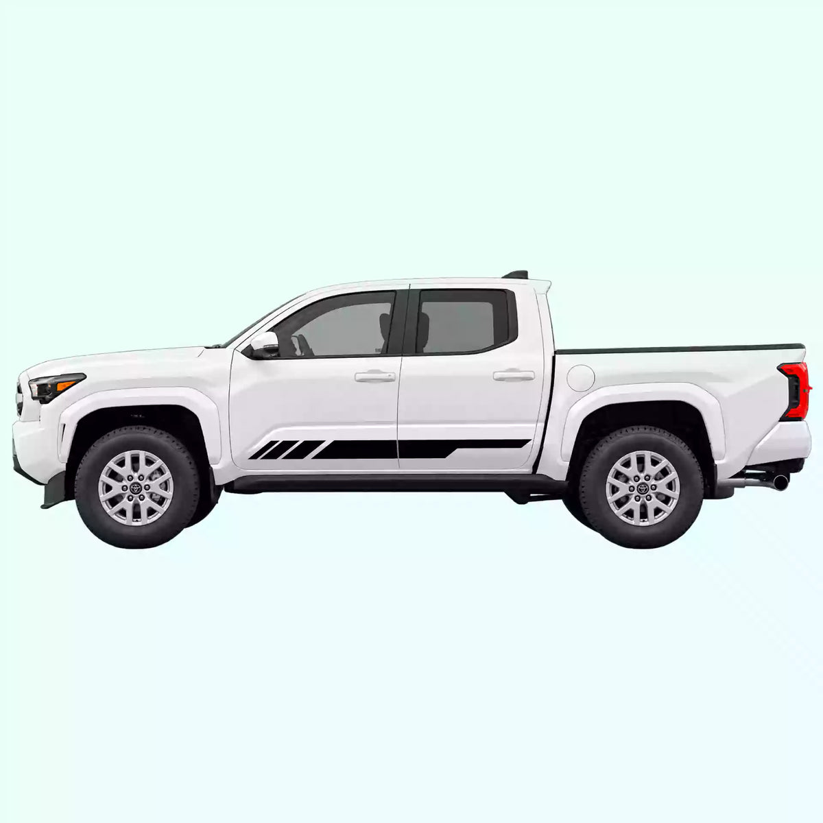 4th Gen Toyota Tacoma Side Stripes Vinyl Graphics Kit Black