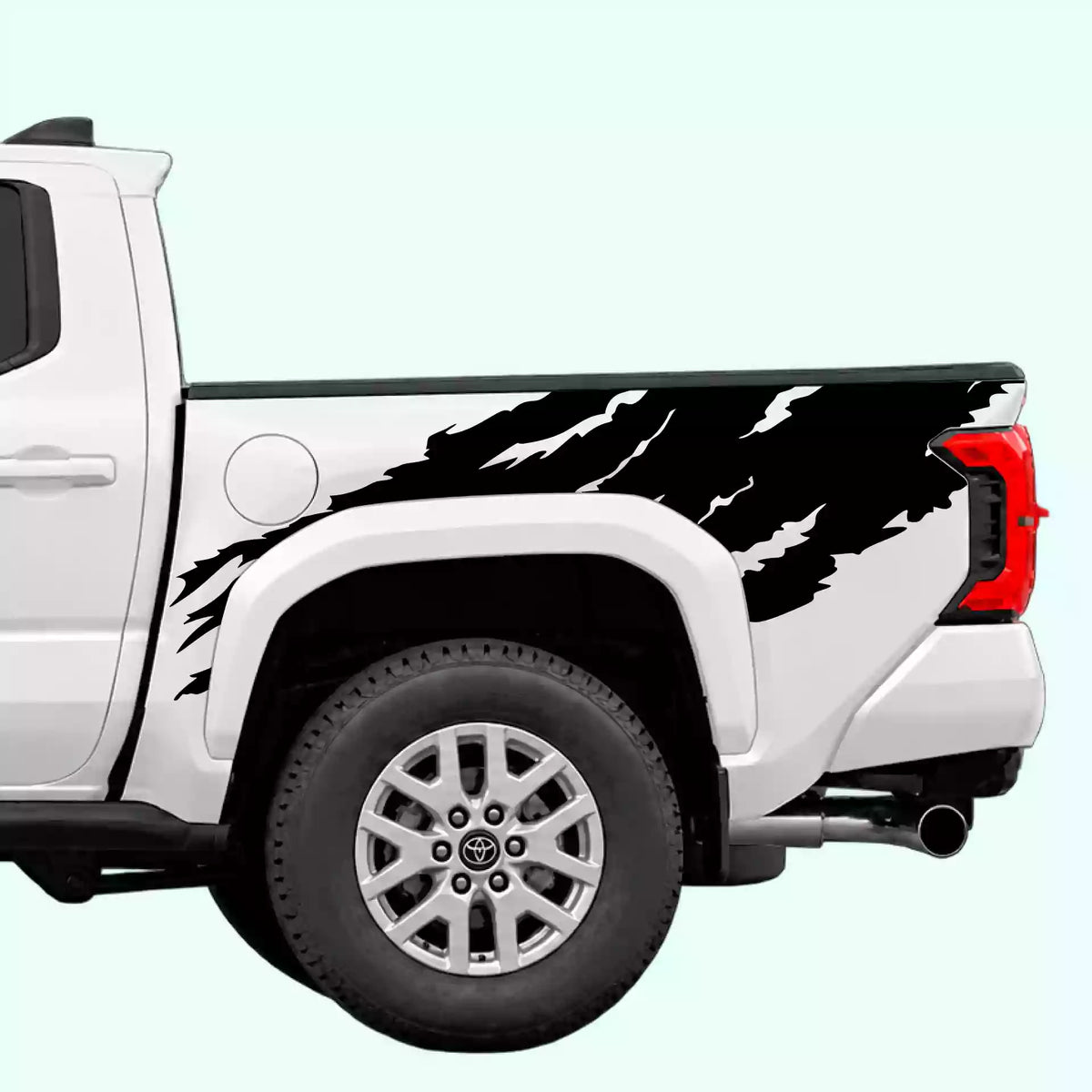 4th Gen Toyota Tacoma Torn Off Road Bed Decals Vinyl Graphics Kit Black