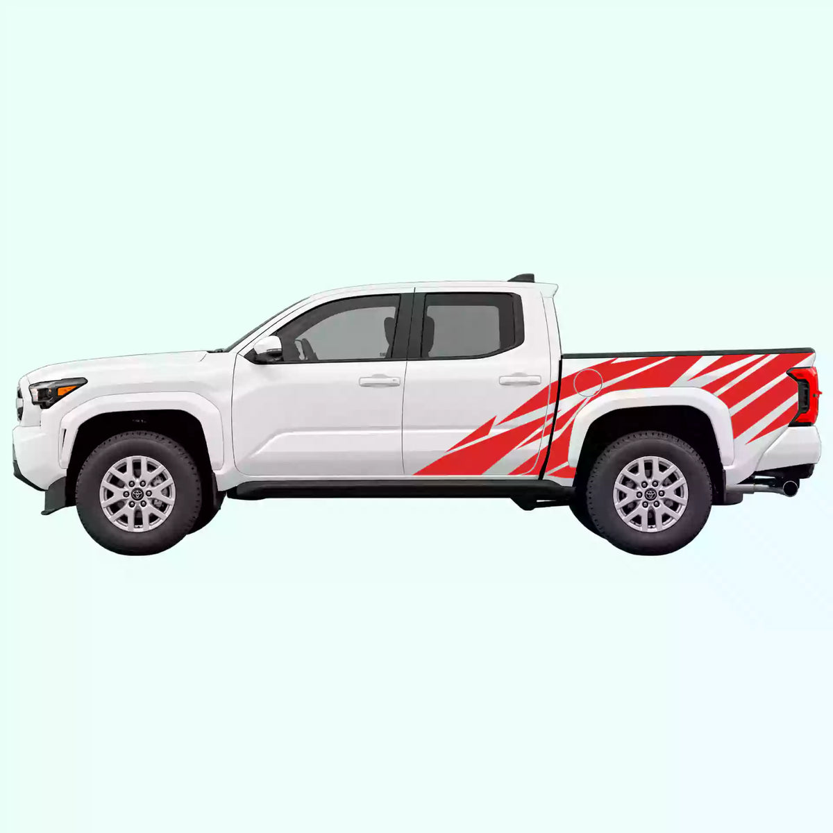 4th Gen Toyota Tacoma Warlord Side Decals Vinyl Graphics Kit Red