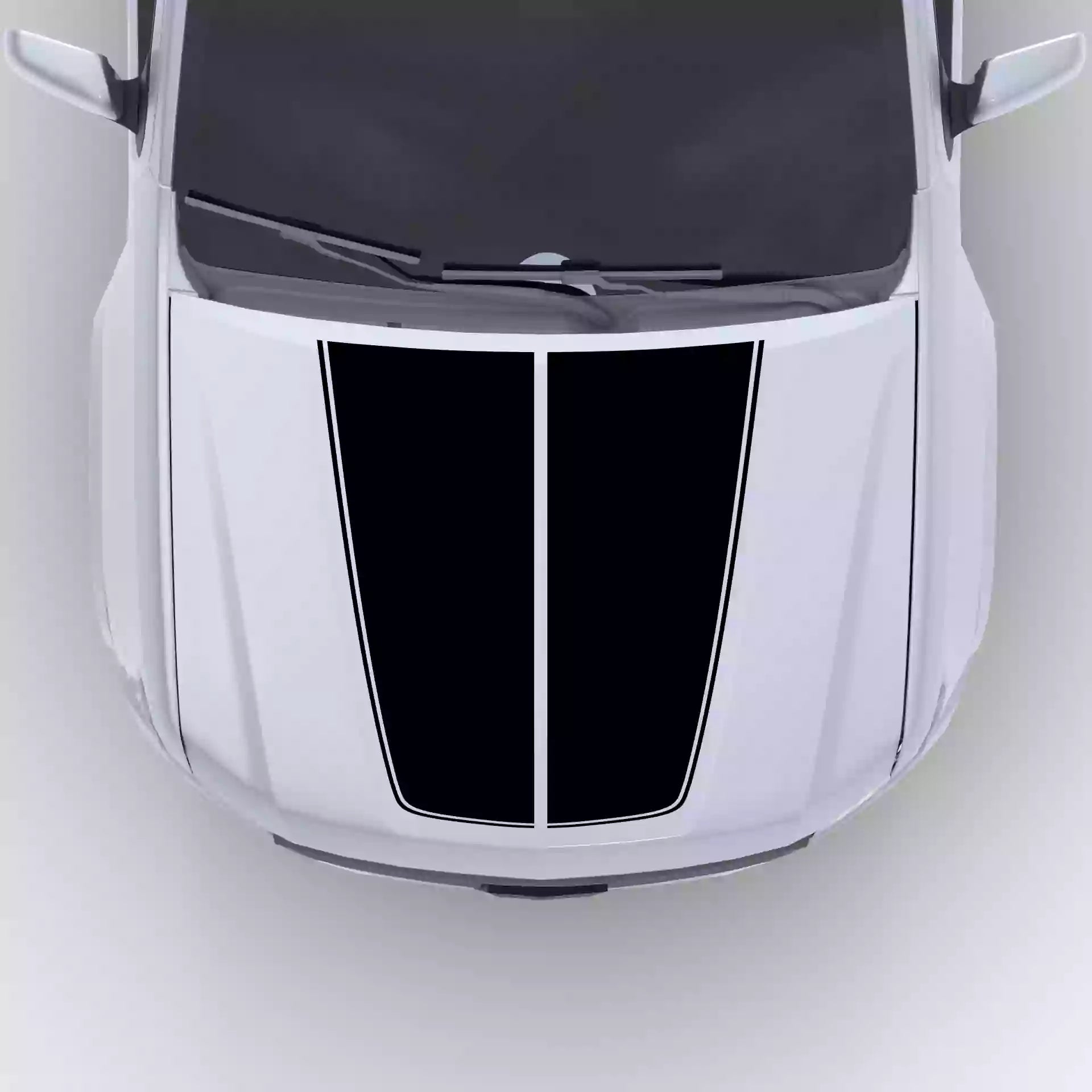 2015-2022 Chevrolet Colorado Dual Stripes Hood Decal Vinyl Graphics Kit Black