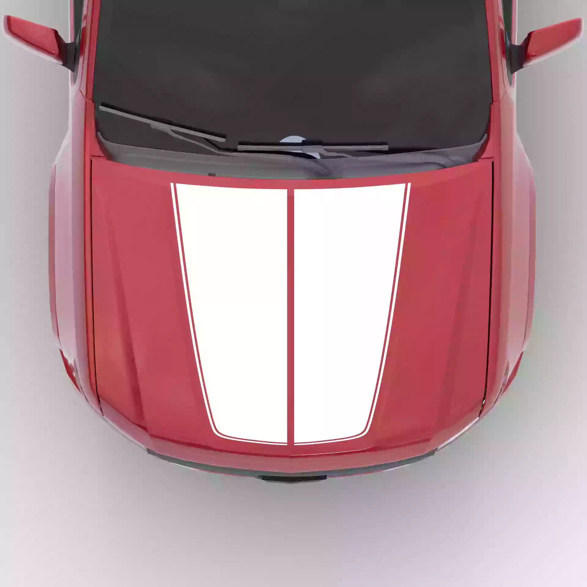 2015-2022 Chevrolet Colorado Dual Stripes Hood Decal Vinyl Graphics Kit White