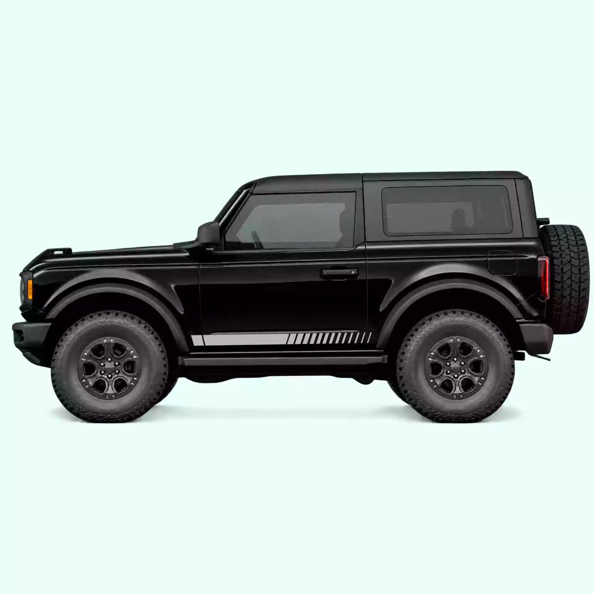 Ford Bronco 2 doors Lower Side Stripes Vinyl Graphics Kit Gray