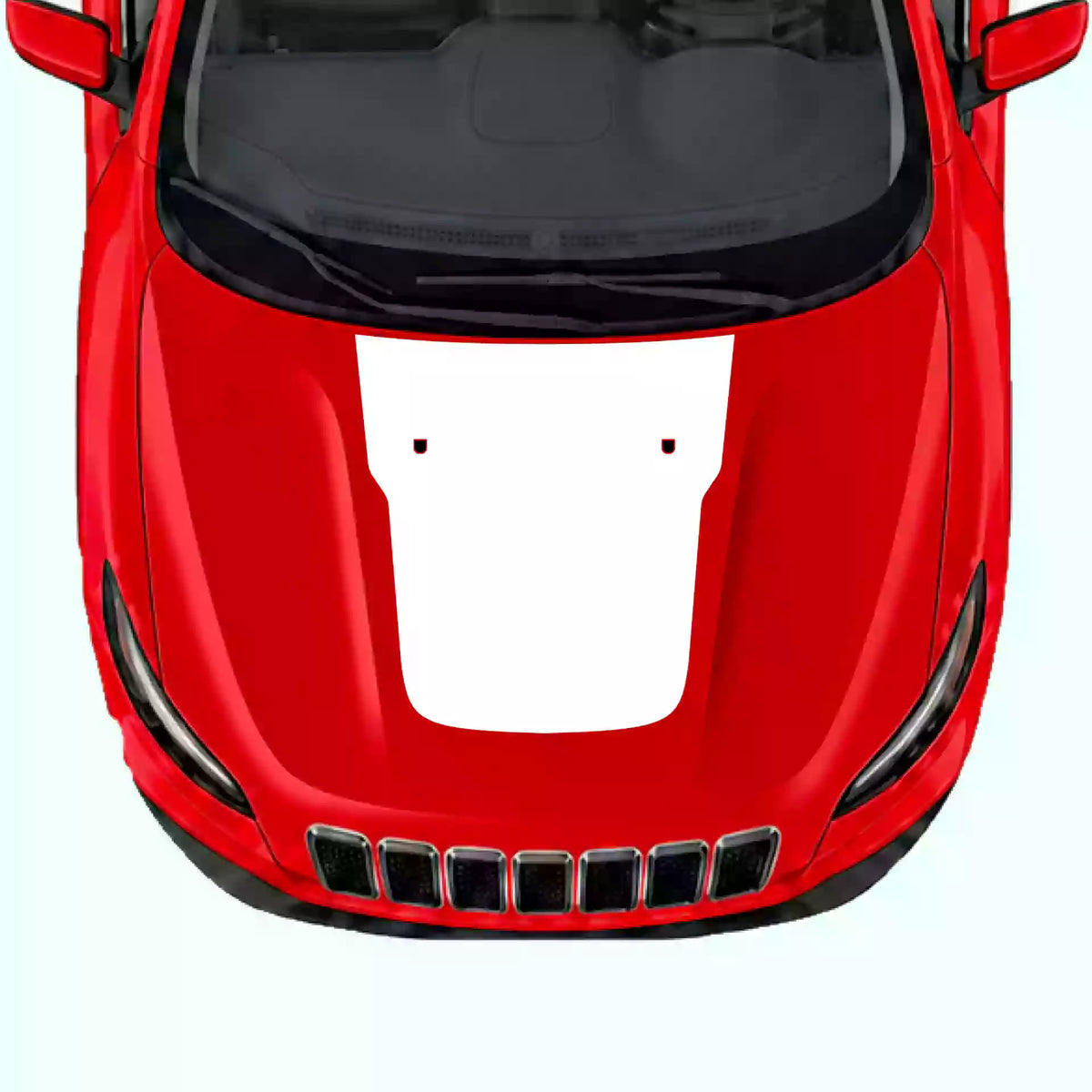 2019-2023 Jeep Cherokee Hood Decal Vinyl Graphics Kit White